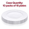 Smarty Had A Party 7.5" White Flair Plastic Appetizer Plates - 180 pcs - 4 of 4
