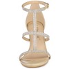 Allegra K Women's Rhinestone Ankle Strap Stiletto Heeled Sandals - 2 of 4