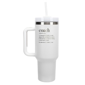 Elanze Designs Coach Character Builder Mentor Trainer 40 oz. Stainless Steel, Large Water Bottle Coffee Mug, Spill & Leak Resistant, Thermal Travel - 1 of 1