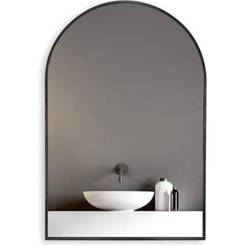 Serio 36"x 24" Arch Top Aluminum Alloy Framed Rectangular Bathroom Mirrors - The Pop Home