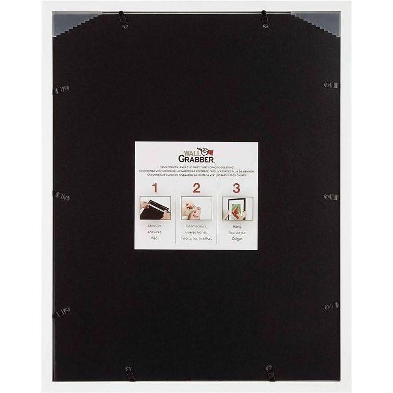 Gallery Solutions 14&#34;x18&#34; White Wood Wall Frame with Double White Mat 11&#34;x14&#34; Image, 4 of 5