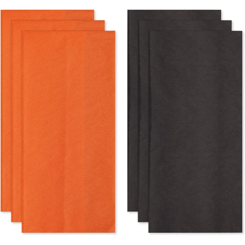 6ct Tissue Sheets Orange/Black, 4 of 9