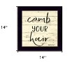 HomeRoots Comb Your Hair Black Framed Print Bathroom Wall Art - 3 of 3