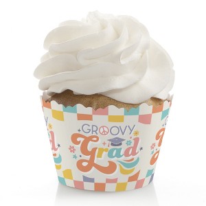 Big Dot of Happiness Groovy Grad - Hippie Graduation Party Decorations - Party Cupcake Wrappers - Set of 12 - 1 of 4