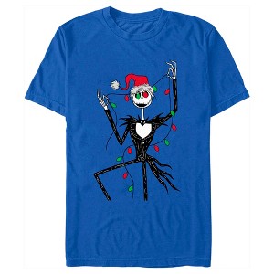 Men's The Nightmare Before Christmas Jack Christmas Lights T-Shirt - 1 of 4