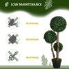 Artificial Plant for Home Decor Indoor & Outdoor Fake Plants Artificial Tree in Pot, 3 Ball Boxwood Topiary Tree for Living Room Decor - 3 of 4