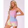 INSPIRE CHIC Women's Cotton Soft Modal Cami Top with Shorts with Pockets Pajama Set - 2 of 4