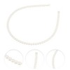 Unique Bargains Women's Elegant Faux Pearl Headband 4.53" Gold Tone White 1 Pc - 2 of 4