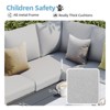 COWLOWN 7 Piece Light Gray Metal Outdoor Patio Set,  Sectional Sofa, High Dining Table, Chair with Cushions for Balcony, Porch and Lawn Areas - 4 of 4