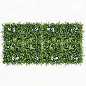Artificial Plant Wall Panels, 9.84 x 9.84 inch Faux Greenery Wall