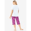 Dreams & Co. Plus Size 2-Piece Capri PJ Set - 2 of 4