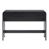 MDF Curved Waterfall Transitional Desk with Drawers and Spacious Work Surface and Statement Pulls and Durable Warp - 2 of 4