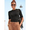Women's Ribbed Short Sleeve Sweater - LASCANA - 3 of 4