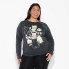 Women's Halloween Cats Long Sleeve Graphic T-Shirt - Black - 2 of 3