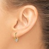 Black Bow Jewelry 15mm Dolphin Round Hoop Earrings in 14k Yellow Gold and Rhodium - 3 of 4