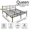 XIYUYEU 14 Inch High Metal Platform Bed Frame with Headboard for Adults,Metal Slats Support,Underbed Storage,Black - 3 of 4