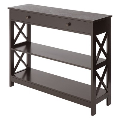 Oxford 1 Drawer Console Table Espresso - Breighton Home