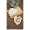 White Stone Heart Bowl – 4" Wide Handcrafted Decorative Dish by Kalalou - 3 of 3