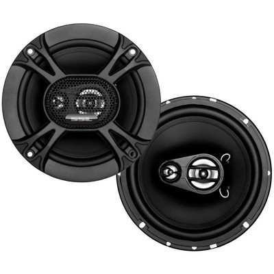 Soundstorm SSL EX365 6.5" 150W 3-Way Car Coaxial Audio 4 Ohm Black Speaker, Pair