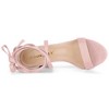 Allegra K Women's Back to College Open Toe Lace Up Chunky High Heels Strappy Sandals - 4 of 4