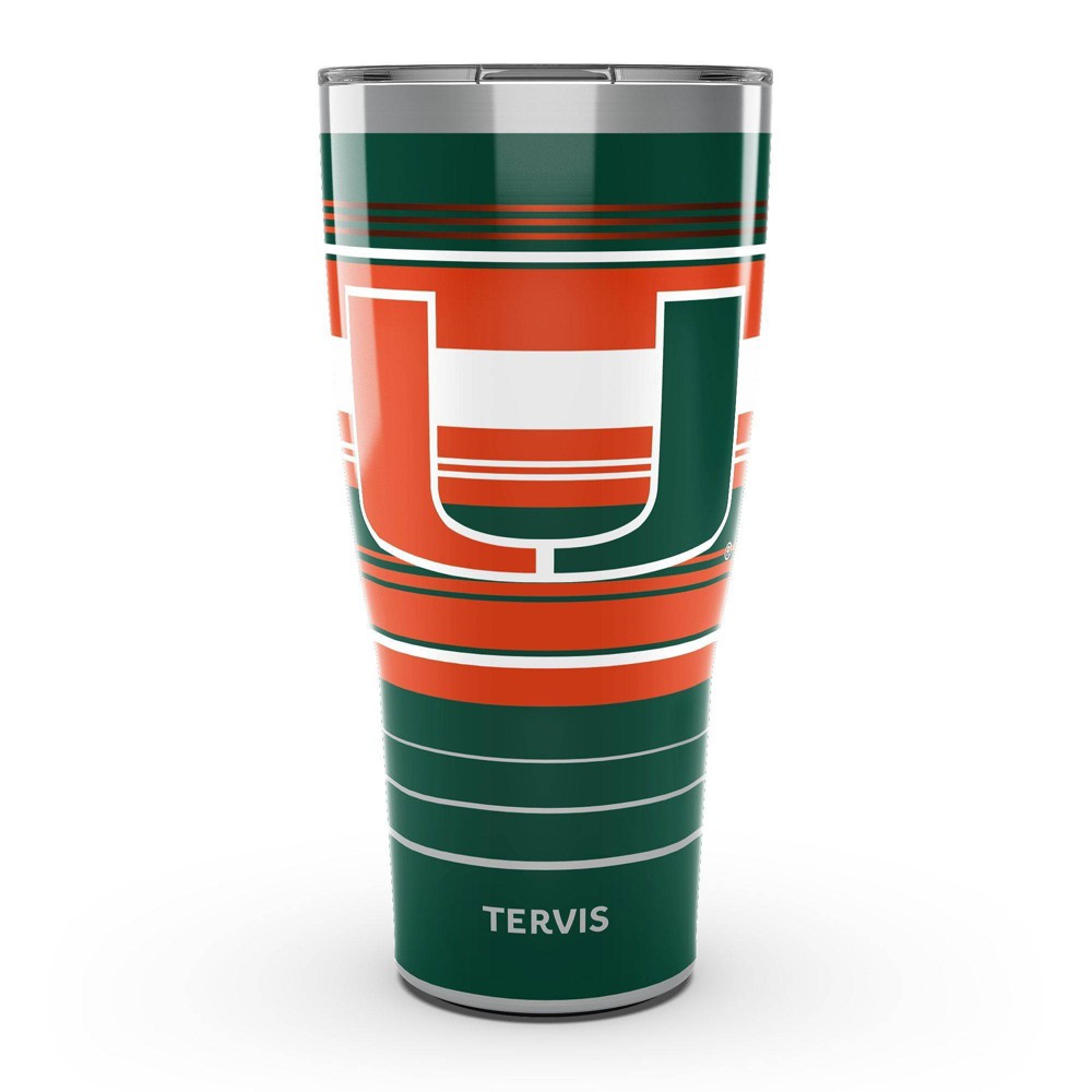 Photos - Glass NCAA Miami Hurricanes 30oz Hype Stripes Stainless Steel Tumbler