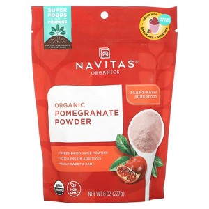 Navitas Organics Pomegranate Powder, 8oz. Bag, 45 Servings — Organic, Non-GMO, Freeze-Dried, Gluten-Fr - 1 of 2