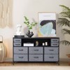DOMETOUR 10-Drawer Fabric Dresser with Wooden Top and Sturdy Steel Frame – Spacious Storage for Bedroom, Closet, Entryway, or Nursery, Grey - 4 of 4
