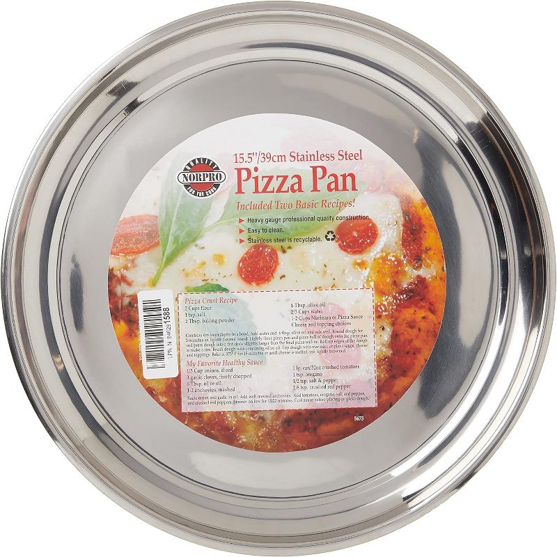 Norpro Stainless Steel Pizza Pan, 15.5 Inch, 3 of 7