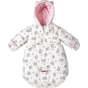 LONDON FOG Newborn Baby Girl and Boy Puffer Carbag Pram Snowsuit - 1 of 4