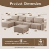 XIZZI Modular Corduroy Sectional Sofa: 5 Sold-Separately Units (Corner, Arms, Ottoman) | Black/Camel | Standard/Large Cushion Options | DIY Friendly - 2 of 4