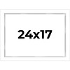 PosterPalooza | Modern Shadow Box 1" Depth White Picture Frame - UV Acrylic, Backing Board, Hanging Hardware - 2 of 4