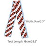 INSPIRE CHIC Women's Heart Contrast Color Striped Skinny Long Hair Ribbon Handbag Handle Wrap Scarves - 3 of 4