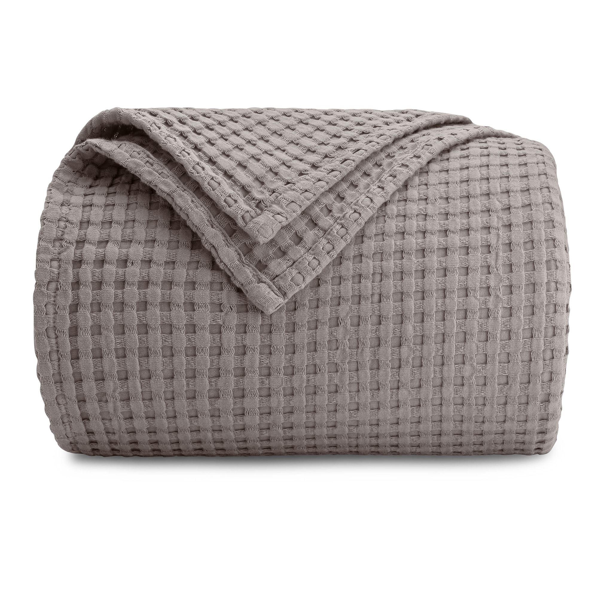 Comfy Cubs Waffle Blanket 100% Cotton - Charcoal