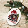 Knockin on Santa’s Door Gritty Rock Style Christmas Ornament, Rebellious Gunslinger Skull and Roses| OrnamentallyYou - 4 of 4
