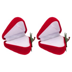 Unique Bargains Heart-shaped Handmade Magnetic Closure Ring Box Jewelry Storage - 1 of 4