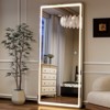BEAUTYPEAK 60"x16" LED Full Length Mirror, Dimmable 3-Color, Floor/Wall Mounted Full Body Dressing Mirror for Bedroom, Living Room, Closet, White - 2 of 4