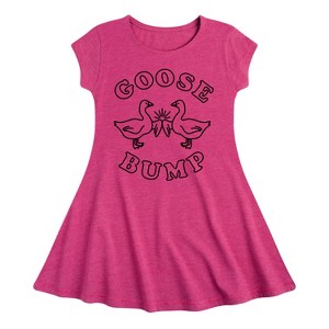 Girls' - Instant Message - Goose Bump Fit & Flair Cap Sleeve Graphic Dress - 1 of 4