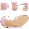 Perphy Women's Glitter Strappy Ankle Strap Stiletto Heels Sandals - 3 of 3