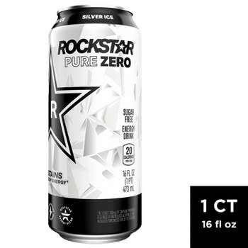 Rockstar Pure Zero Silver Ice Energy Drink - 16 fl oz Can