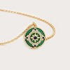 14K Gold Multi-Pendant Necklace - Malachite Heart/Butterfly/Cross Charm, Trendy Layered Jewelry for Women - 4 of 4