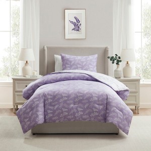 Nestl Modern Comforter Set, 3 Piece Botanical Bedding Set, Reversible Comforter Bed Set - 1 of 4