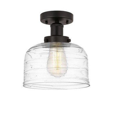 Bell - 1 Light Semi-Flush Mount In Industrial Style-8.25 Inches Tall and 6.5 Inches Wide