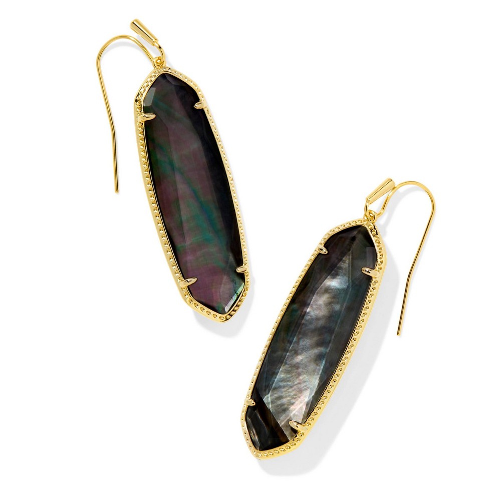 Photos - Earrings KENDRA SCOTT Eleanor Drop  - Black Mother of Pearl 