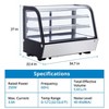 Acekool Commercial Countertop Refrigerator Display Case 4.8 Cu. Ft with Interior LED Lighting & Rear Sliding Door - 4 of 4