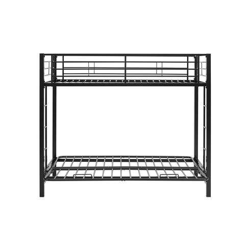 Black metal clearance twin bunk bed