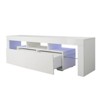 Syemin TV Stands and Consoles Modern Industrial TV Stand for 69 inch TVs up with Storage Shelvesfor Living Room, White, 62.99"*13.78"*17.72" - 4 of 4