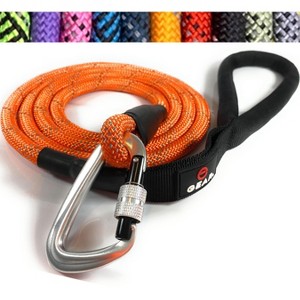 Enthusiast Gear Reflective Rope Dog Leash with Locking Carabiner for Large Medium Small Breeds and Puppy (6’ Feet) - 1 of 4