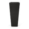 13" x 32.5" Outdoor Modern MGO Cast Stone Planter, Black - 2 of 4