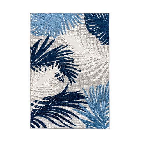 Rugshop Outdoor Rugs Tropical Floral Modern Indoor Outdoor Carpet