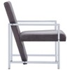 vidaXL Stylish Armchair with Chrome Feet in Dark Gray Velvet, Ergonomic Design for Optimal Comfort - 4 of 4